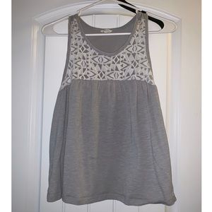 Tank Top with Lace Design